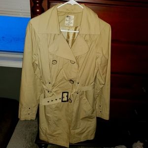Tulle Khaki Trench Coat